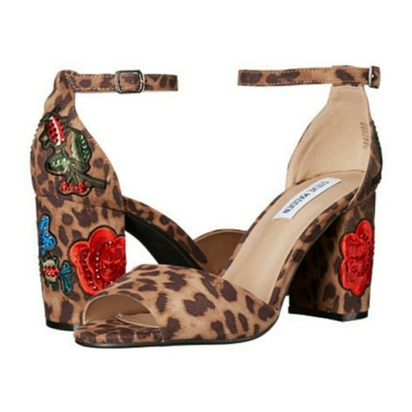Steve Madden Shoes - Steve Madden Merlys Leopard Print Block Heels 8